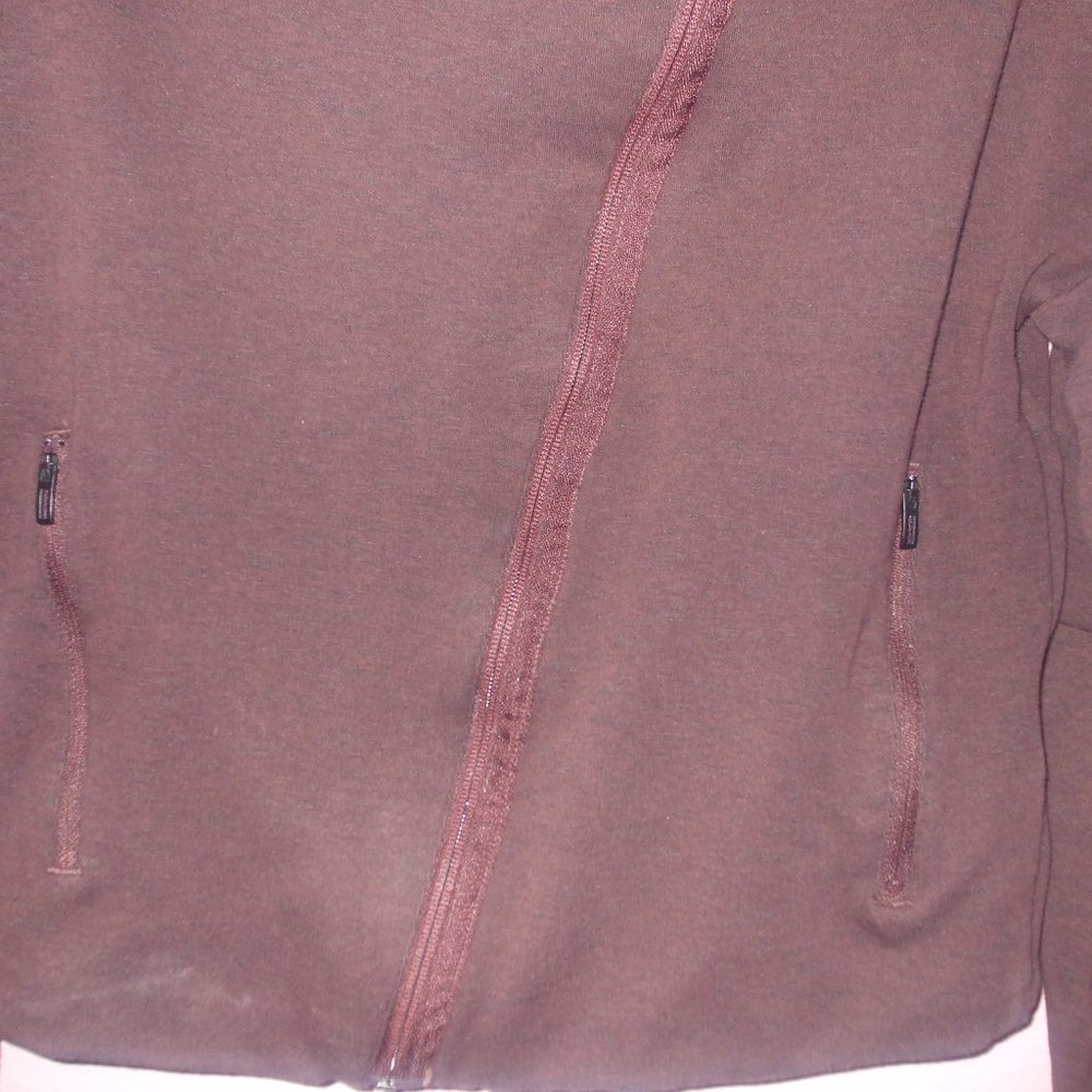 Adidas Stella McCartney Jacket Asymmetrical Burgundy Plum Heartracer Cross-fit - Picture 3 of 16